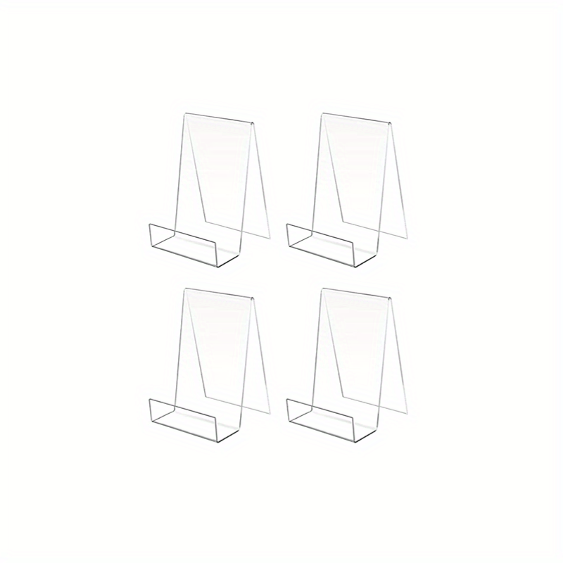 Acrylic Book Stand with Ledge - Clear Display Easel for Pictures, Books,  and Artworks