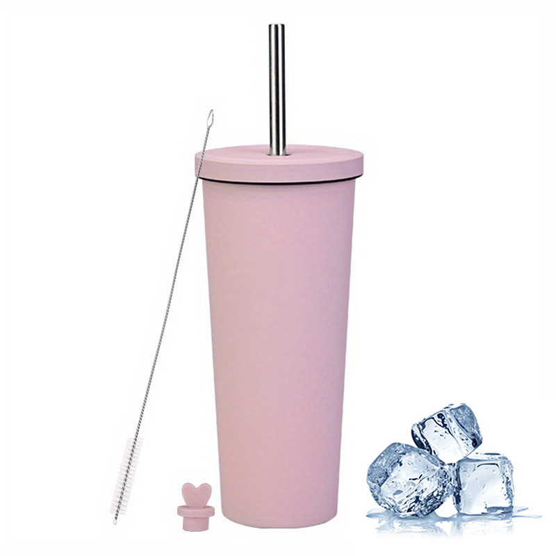 Keepred Insulated Stainless Steel Straw Cup Coffee Cups With - Temu