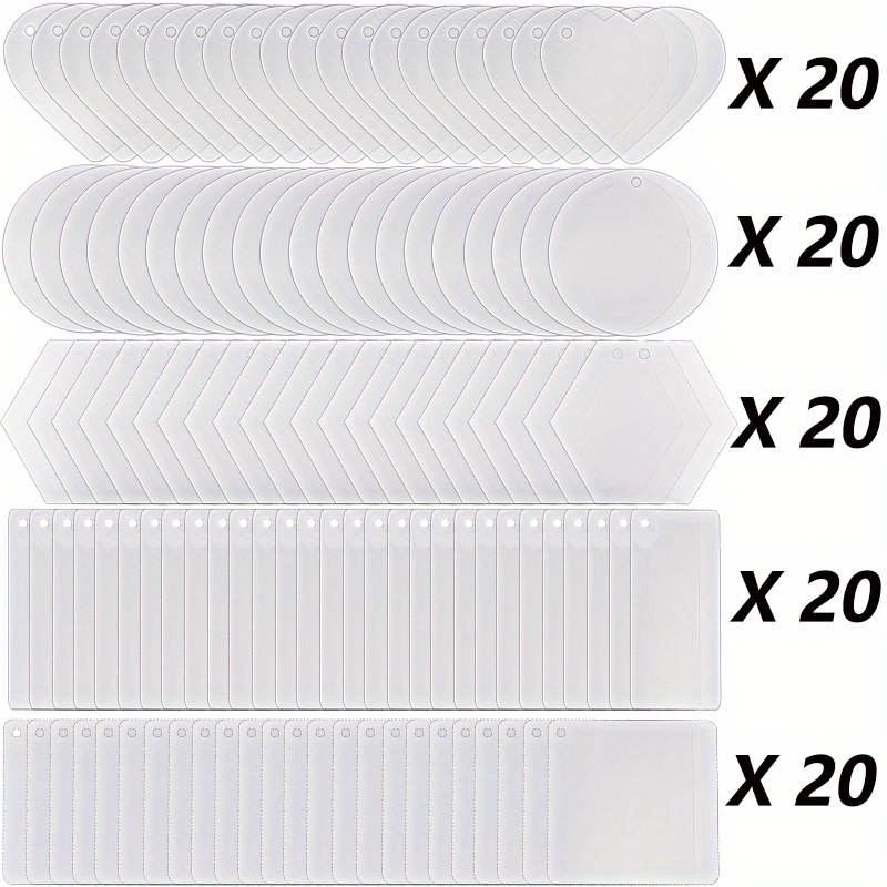 Sublimation Acrylic Keychain Blanks Transparent Keychain Temu