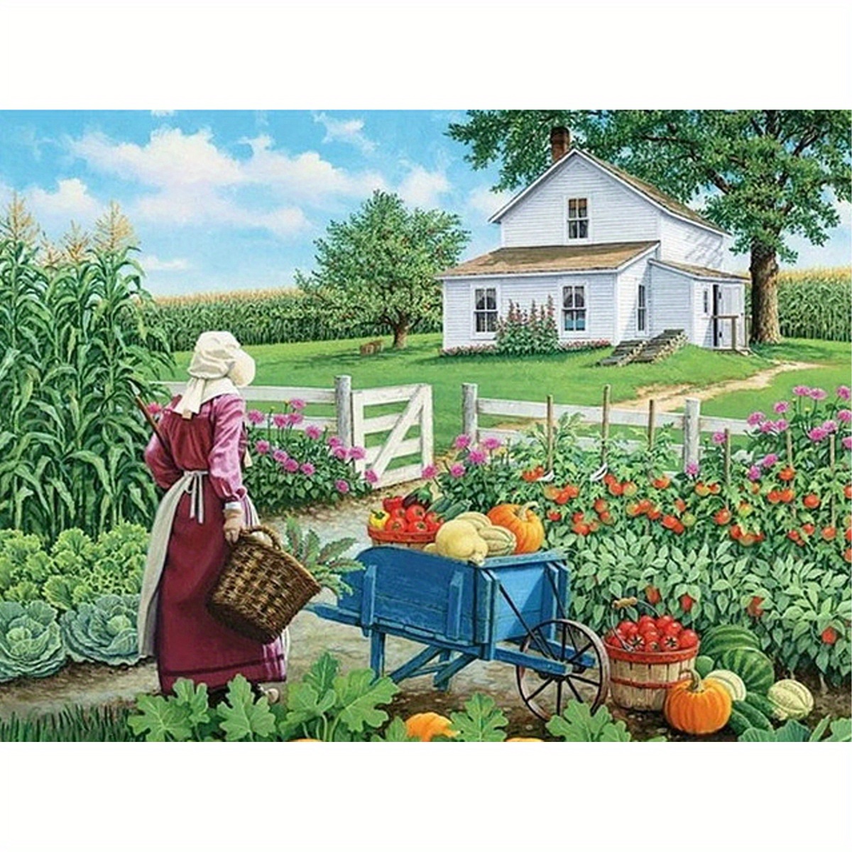  Diamond Adult Painting Kit - Rural Villa 5D Diamond