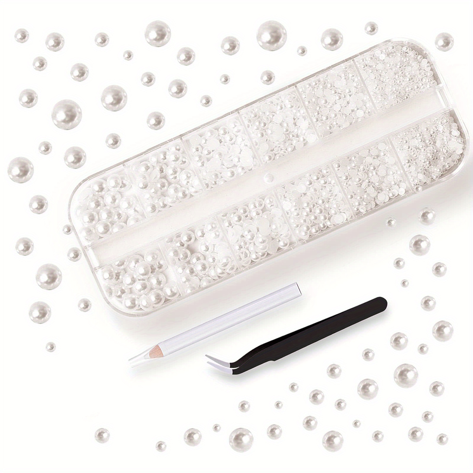 Nail Art Pearls Kit For Makeup Pearls For Nails Diy Crafting - Temu