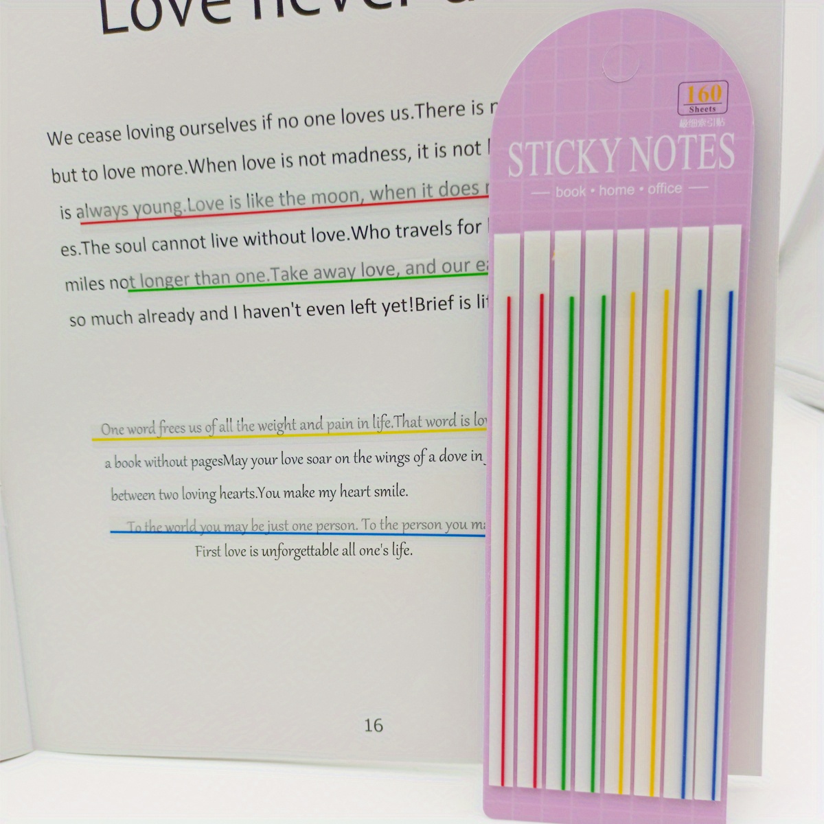 Colorful heart sticky Stationery Sticker Bookmarker Heart Shape