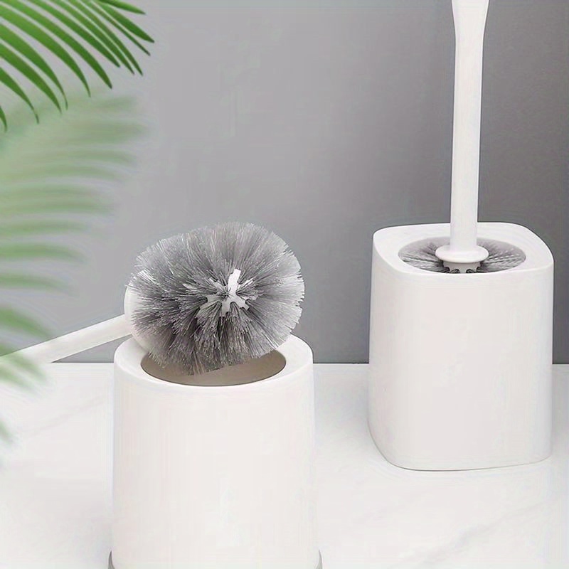 Corner toilet brush clearance holder