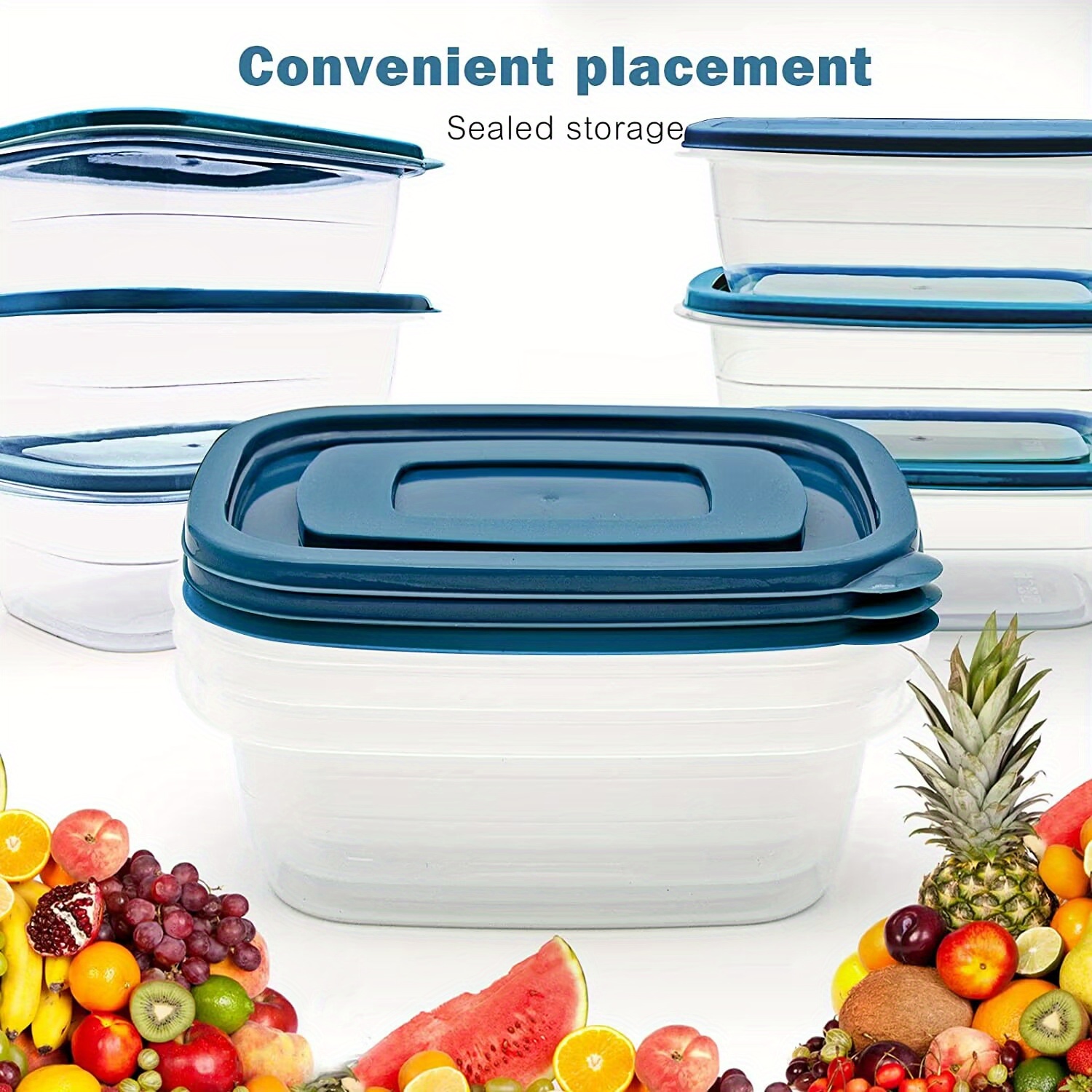 Rectangular Plastic Food Storage Box Set With Lid Perfect Temu
