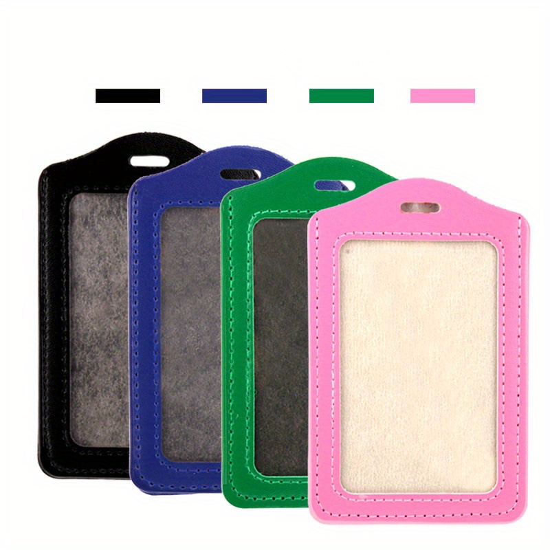 Pu Material Vertical Card Waterproof Card Holder For - Temu