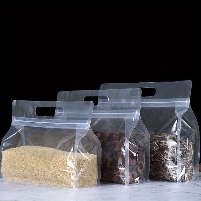 Portable Transparent Frosted Eight side Seal Packaging Bag - Temu