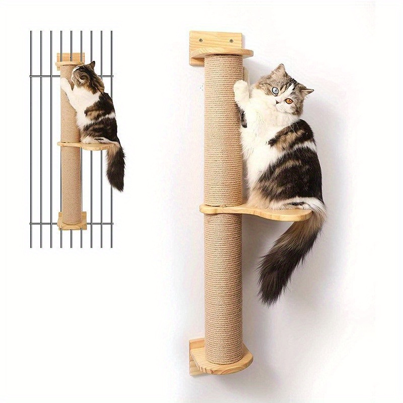 PETMAKER - Poste rascador para gatos, área de juego interactiva con  rascador de cuerda de sisal y juguete colgante para gatos de interior,  árbol