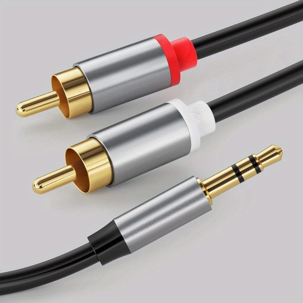 Jack To Rca Cable 1 Rca Male To 2 Rca Male Audio Cable - Temu