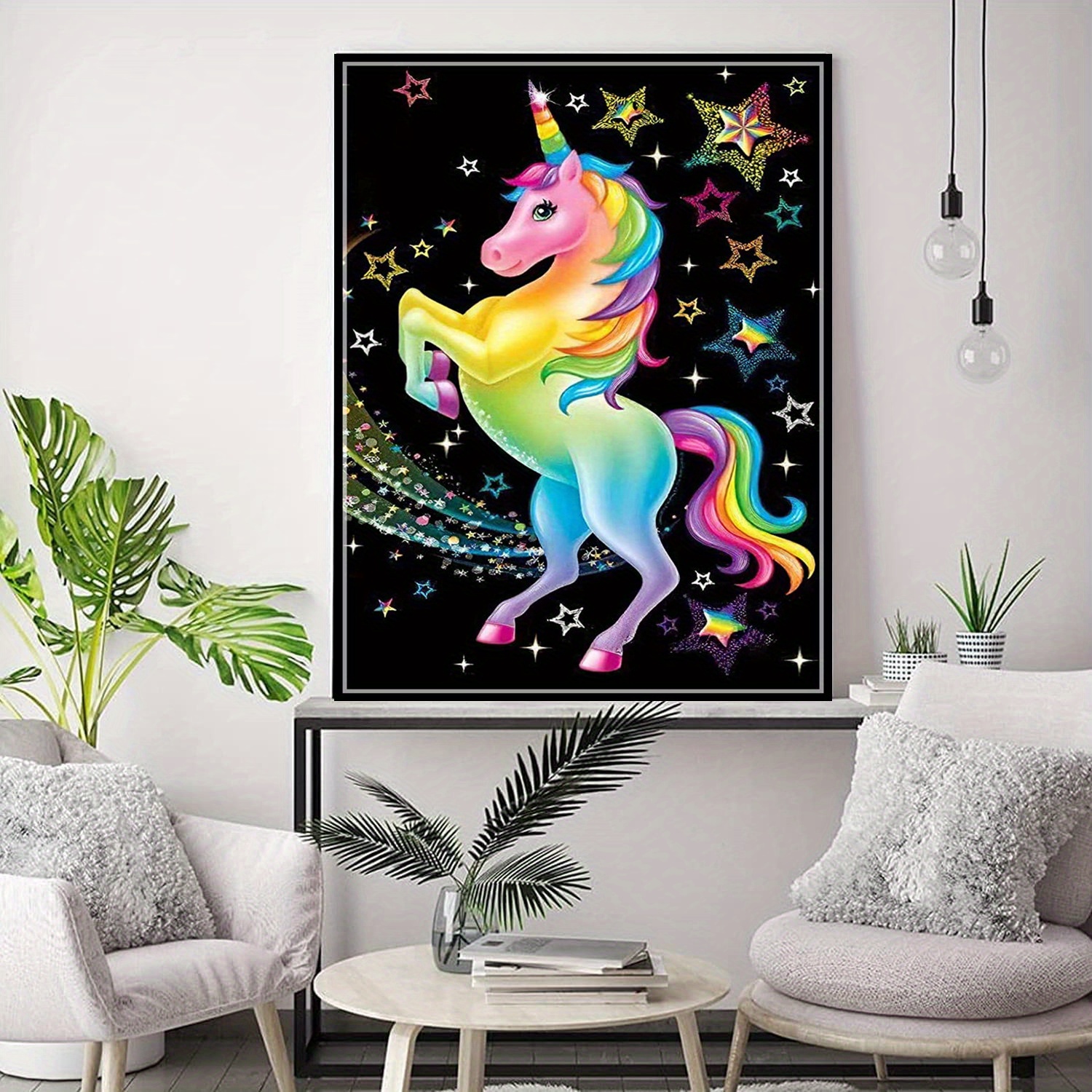 Brighten Up Your Home With A 5d Diy Unicorn Artificial - Temu