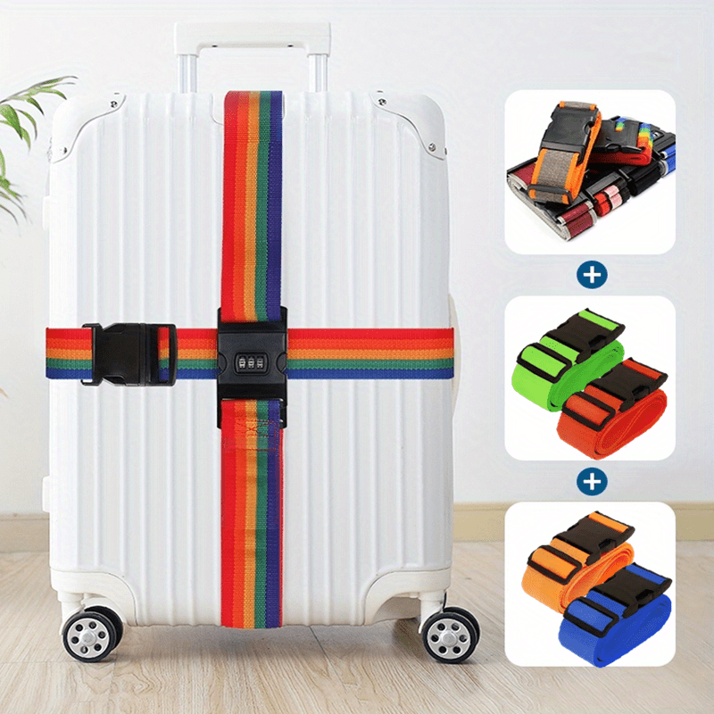 Colorful Luggage Straps Adjustable Portable Nylon Luggage - Temu