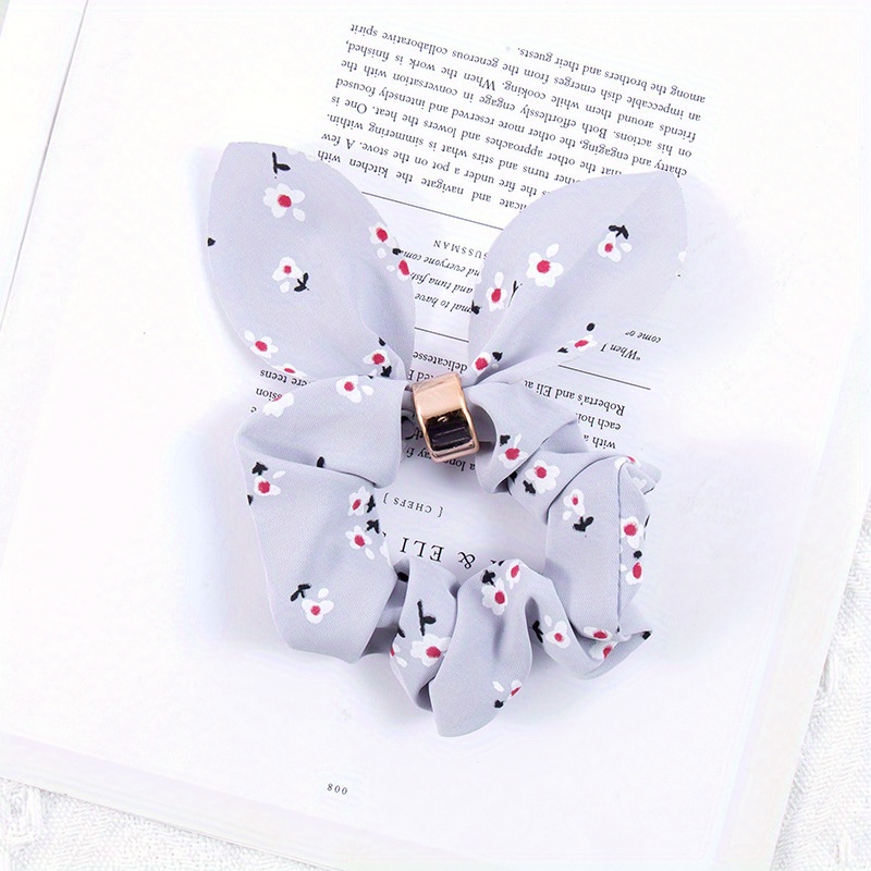 Rabbit Ear Striped Hairband Elastic Hair Rope