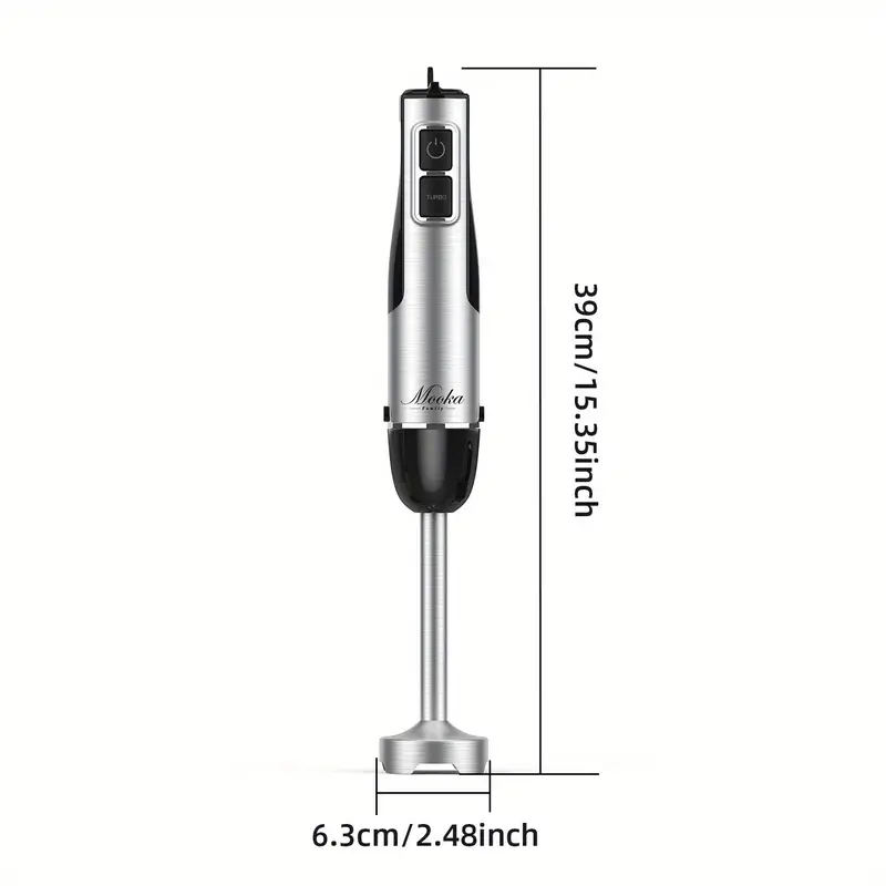 5-in-1 Handheld Immersion Blender With 12 Speeds - Includes Beaker,  Chopper, Egg Whisk, And Milk Frother - Black - Temu