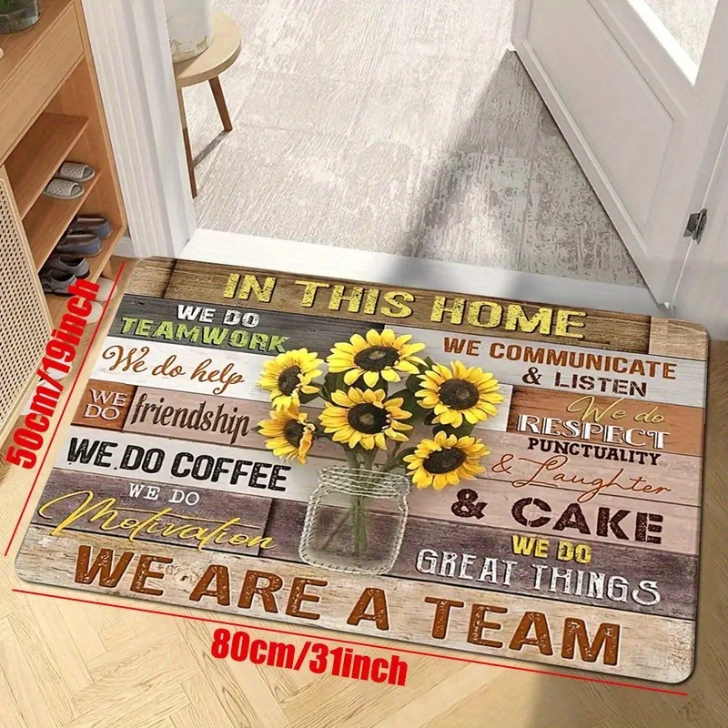 Anti-fatigue Kitchen Mat, Sunflowers Rustic Anti-slip Hallway Balcon  Polyester Carpet, Absorbent Bath Mat, Laundry Floor Mat, Entrance Doormat,  Washable Household Runner Rug For Hallway Laundry - Temu