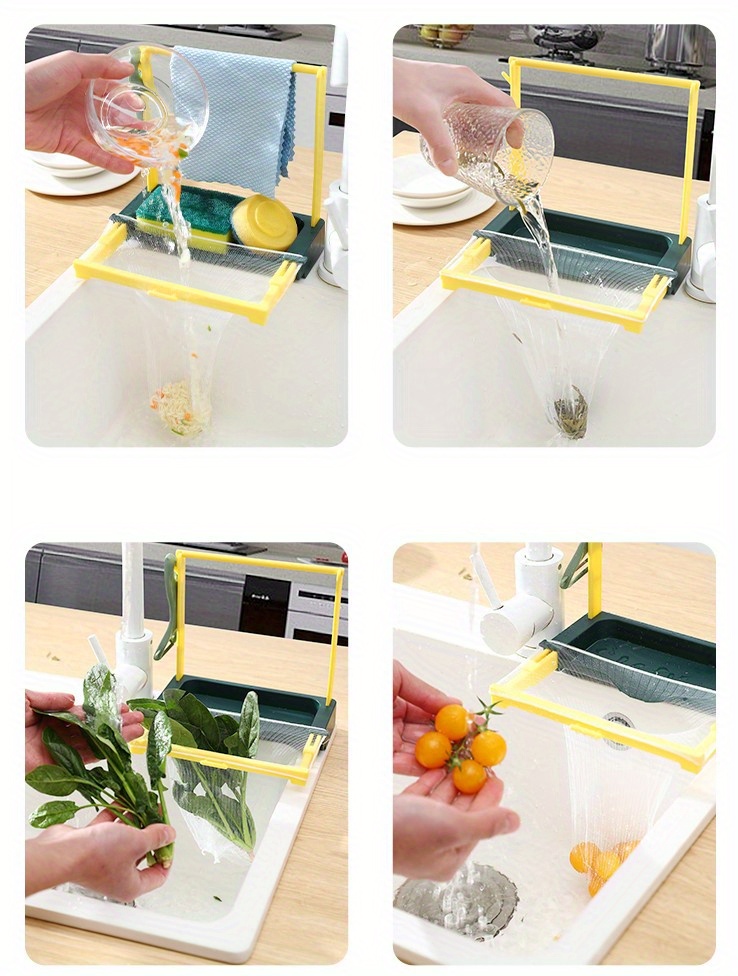 Sink Caddy + Filters Kitchen Sink Caddy Stand/wall Mounted Temu