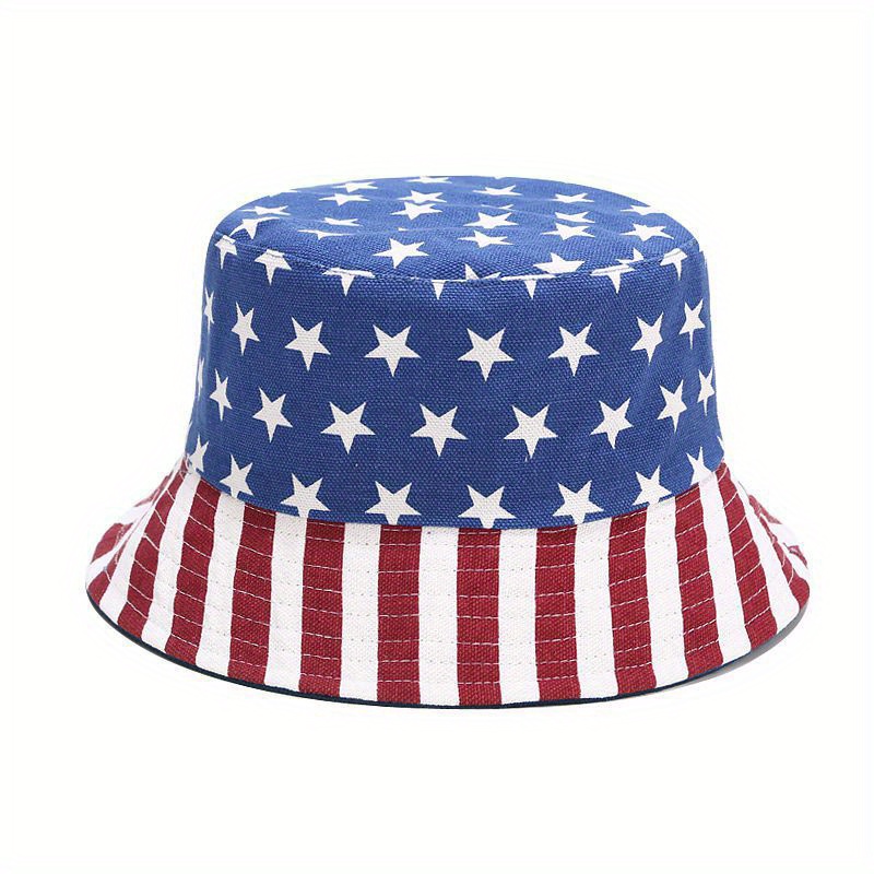  USA Patriotic Fourth of July Red White & Blue American Flag  Bucket Hat : Clothing, Shoes & Jewelry