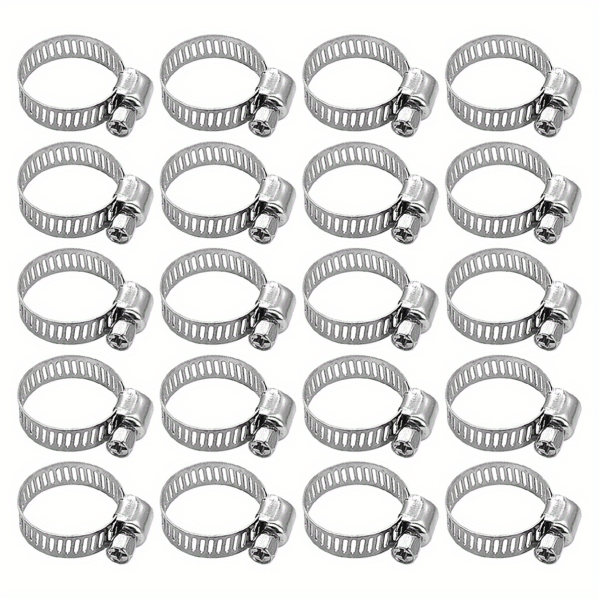 8 Sizes Range Adjustable Stainless Steel Screw Band Hose - Temu