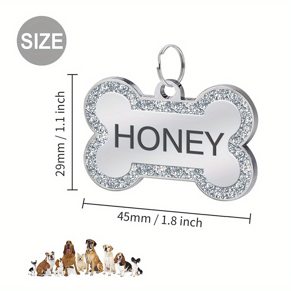 Personalized Dog Tag Pets Engraved Dog Name Tag Slide Cat Id - Temu ...