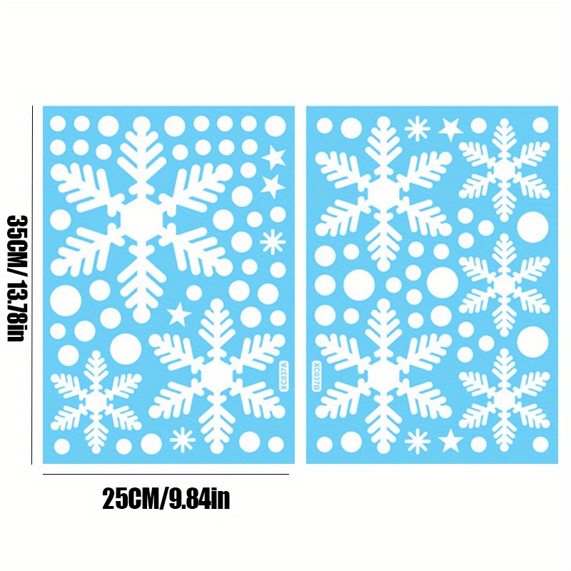 New Pure White Snowflake Glass Sticker Large Christmas - Temu