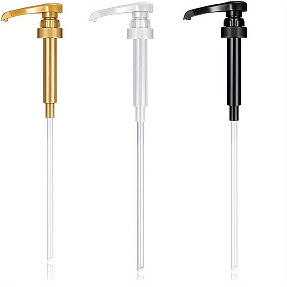 10 Pieces of Syrup Pumps Coffee Syrup Dispenser Plastic Pump for Kitchen  Flavorings Bottles Coffee Bar Tools (Color : Gold) 