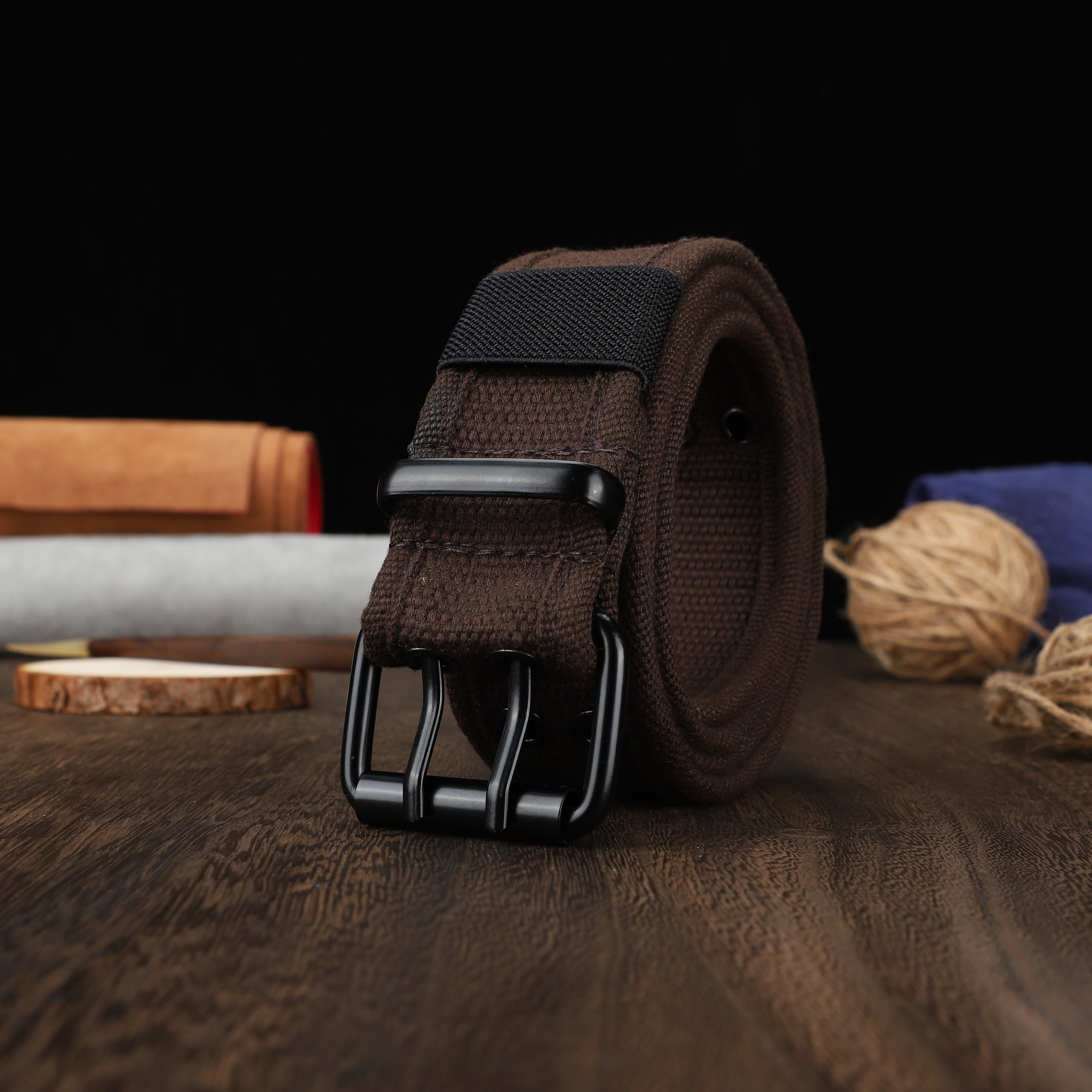 Preppy Leather Canvas Belt XS-M – OMNIA