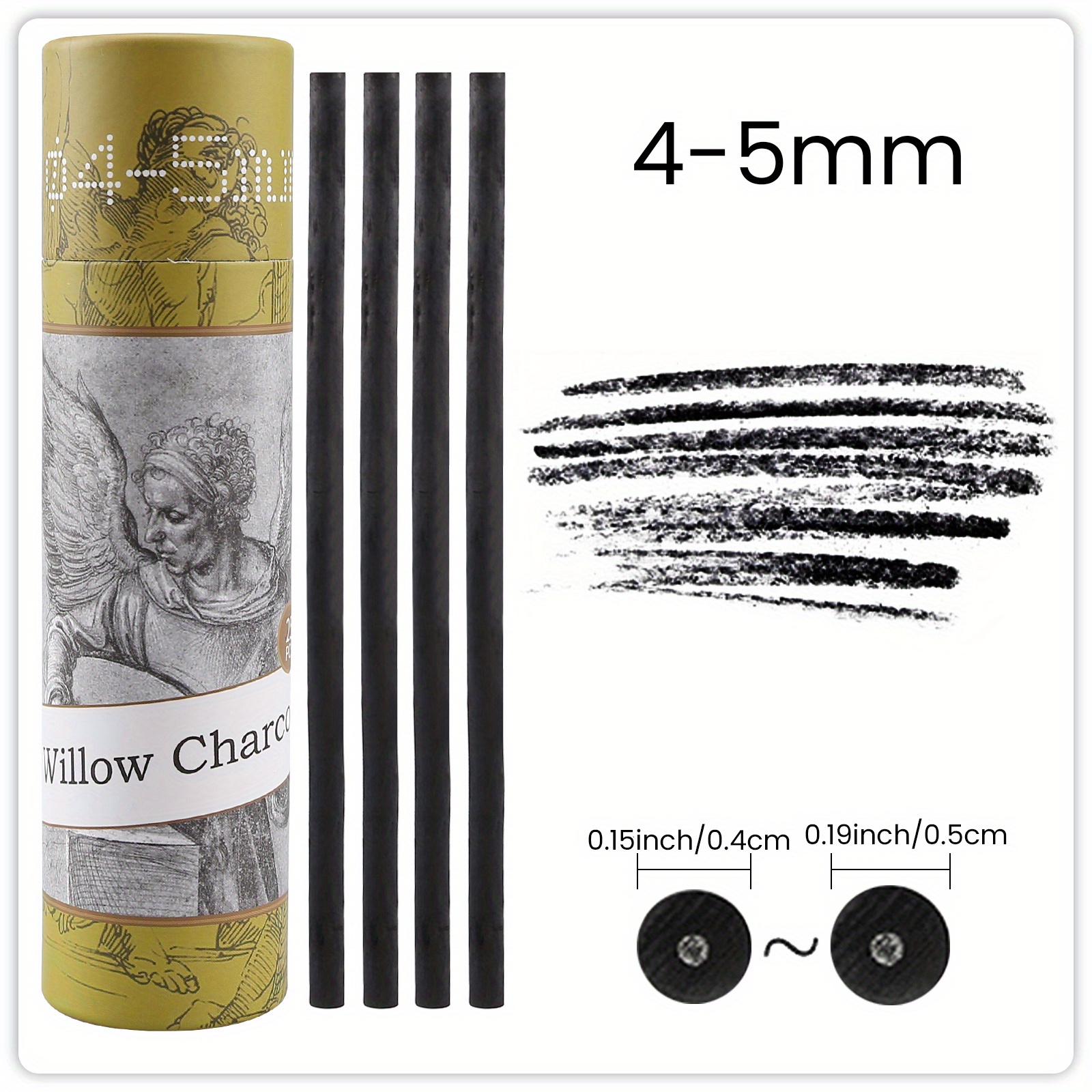 Willow Charcoal Sticks Natural Willow Charcoal For Artists - Temu