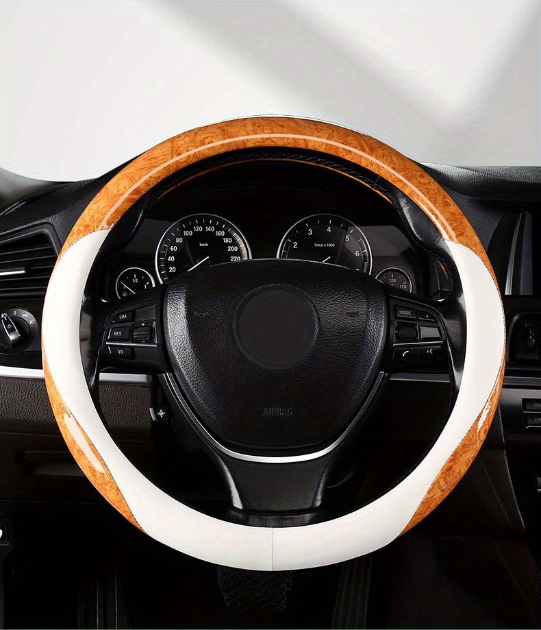 Ostrich Grain Leather Tan Steering Wheel Cover Ers Car Accessories