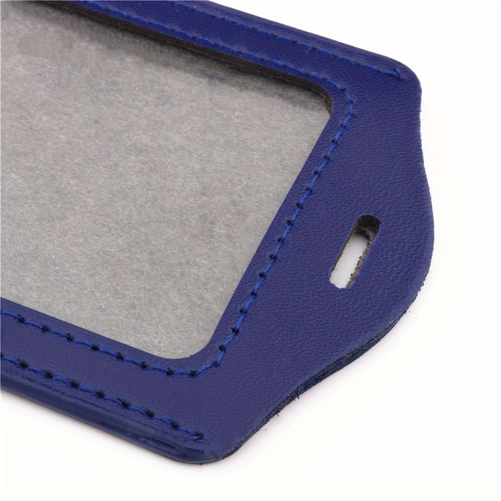 Pu Material Vertical Card Waterproof Card Holder For Temu
