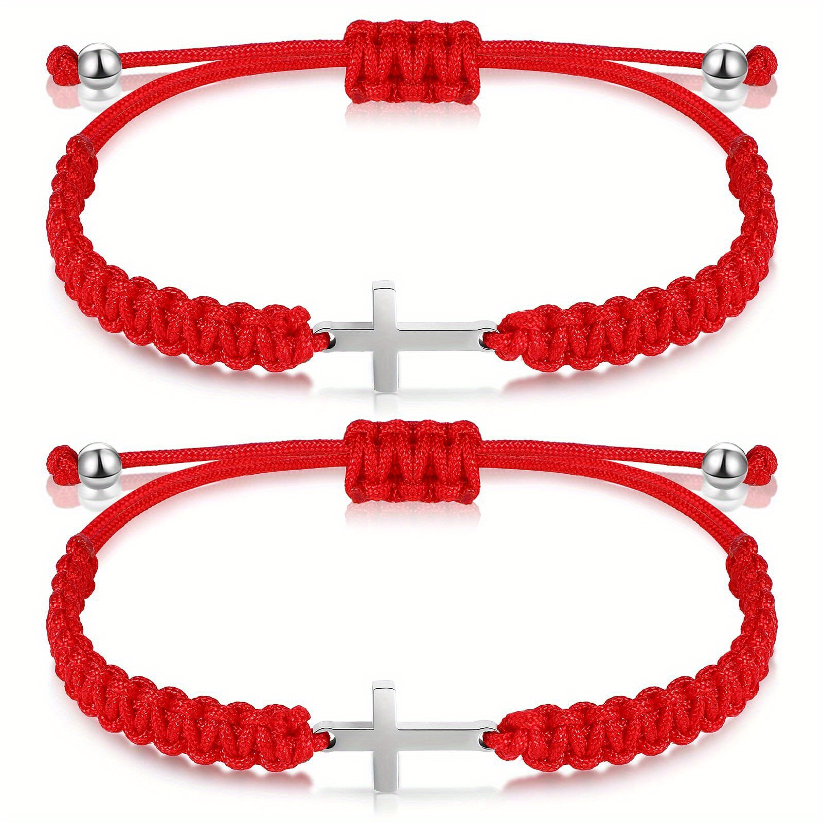 New Handmade Braided String Butterfly Bracelet For Women Red Rope