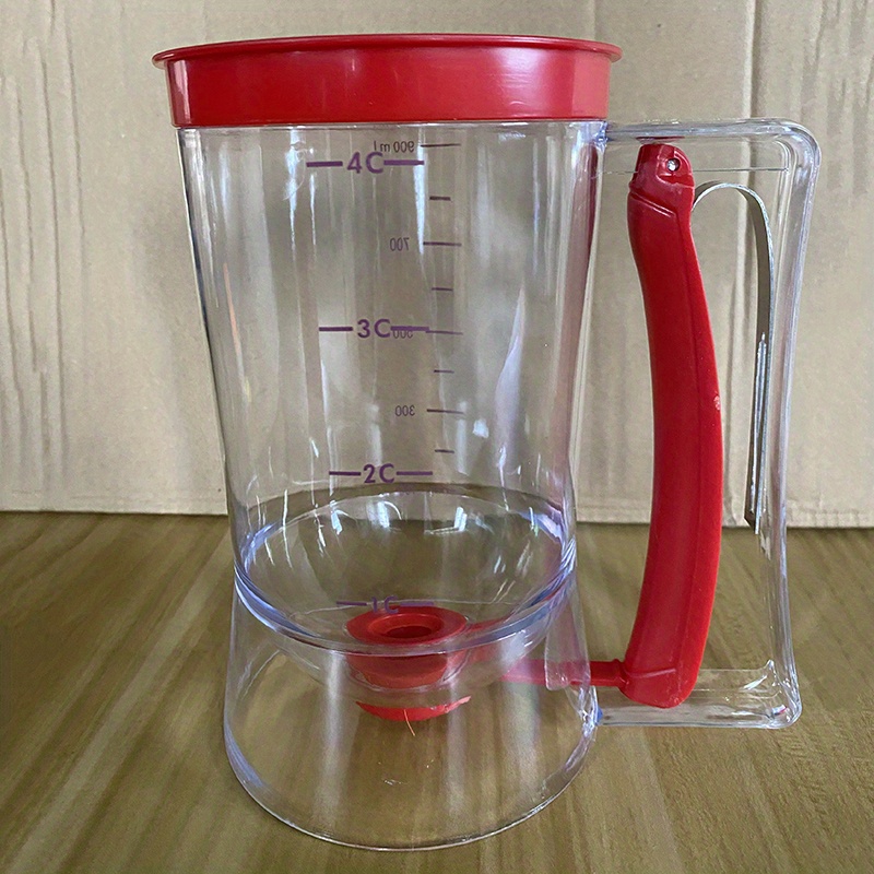 1pc Batter Dispenser Funnel With Measuring Cup, Handheld Divider For Baking