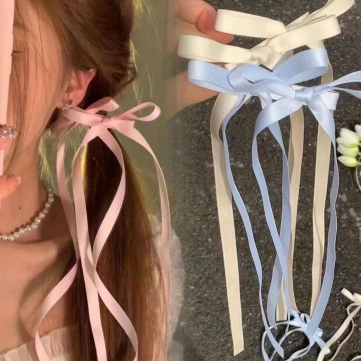 Dior Ribbon Bow Hair Clip, Women's Fashion, Watches & Accessories