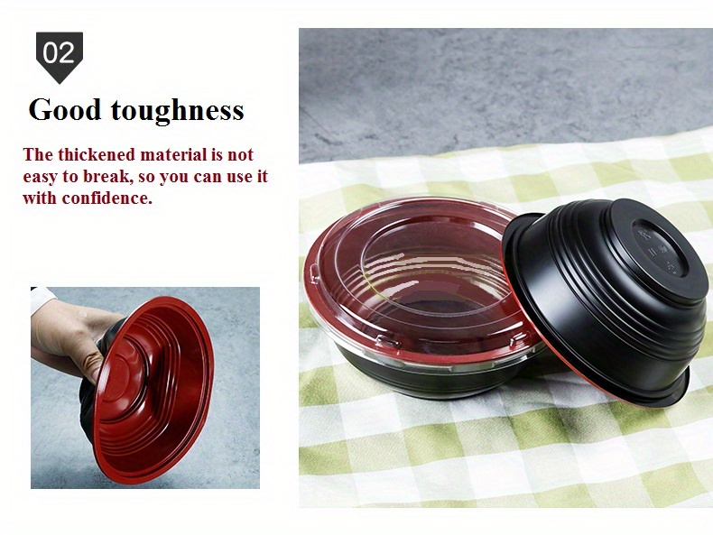 Disposable Bowl, Pp Plastic Takeaway Packing Bowl Box, Outdoor Activities  Essential Equipment - Temu