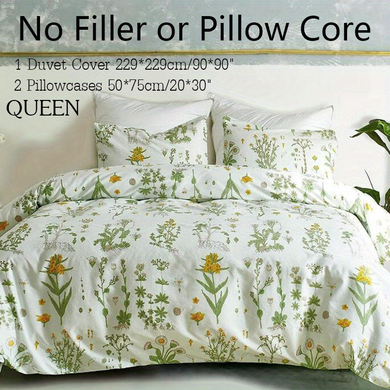 Bedroom Set 'Sage Green Floral' Duvet Cover