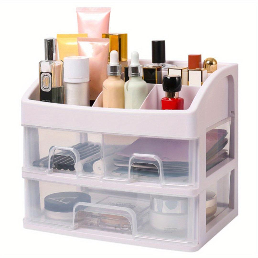 New Plastic Portable Makeup Organizer Caddy Tote Clear Cosmetic Storage  Organizer with Handle for Bathroom Countertops Vanity Lipstick Lip Gloss  Mascara - China Cosmetic Storage Box and Professional Makeup Box price