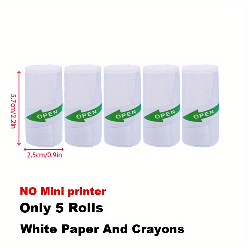 5/10/15/20pcs Papier D'imprimante Mini, Papier Thermique Autocollant  Imprimable Pour Imprimante Thermique De Poche