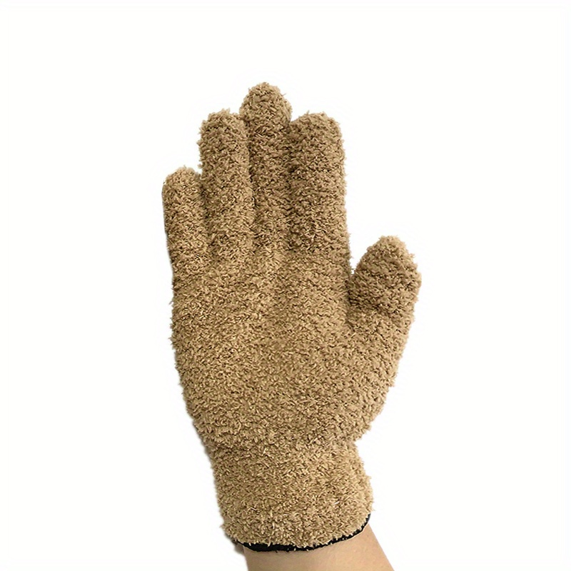 4 pares de guantes de limpieza de microfibra para limpieza de polvo,  lavables, para limpieza de cocina, casa, autos, camiones, espejos,  lámparas