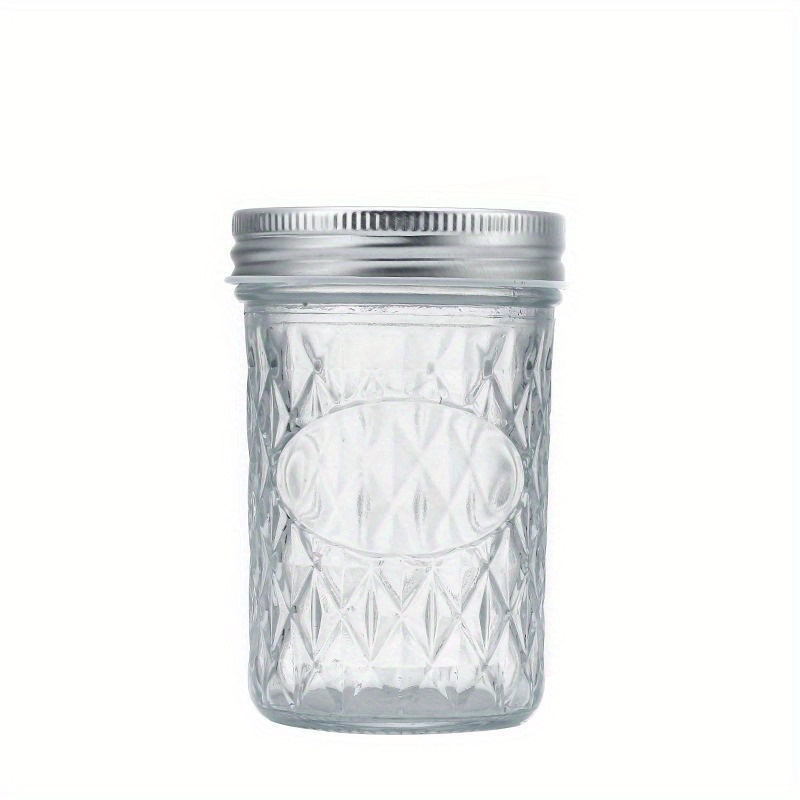 Mason Jars, Quilted Wide Mouth Glass Jars With Lid & Seal Bands, Airtight  Container For Pickling, Canning, Candles, Home Decor, Overnight Oats, Fruit  Preserves - Temu