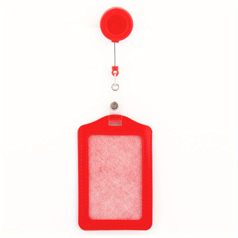 Pu Material Vertical Card Waterproof Card Holder For Temu