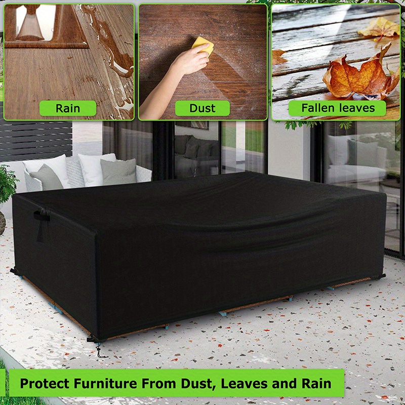 1pc Outdoor Waterproof Patio Table Furniture Set Rectangular Sofa