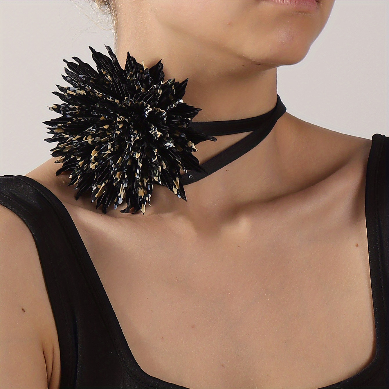 Acheter Collier Ras Du Cou Gothique Vintage En Dentelle Noire Avec Chaîne D'extension Pendentif En Faux Cristal Pompon Style Punk Loli Bijoux D'Halloween Cadeau Pour Femmes Et Filles