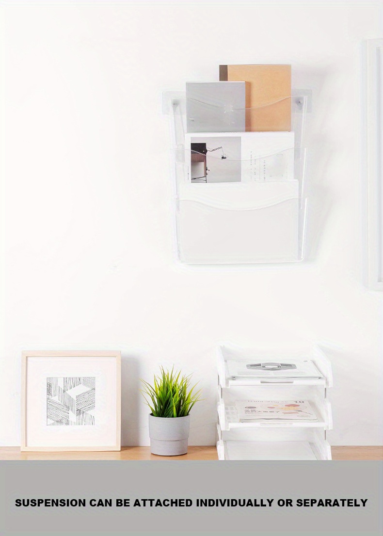 Clear Acrylic Wall Mounted Office Supplies Holder, Whiteboard Storage –  MyGift