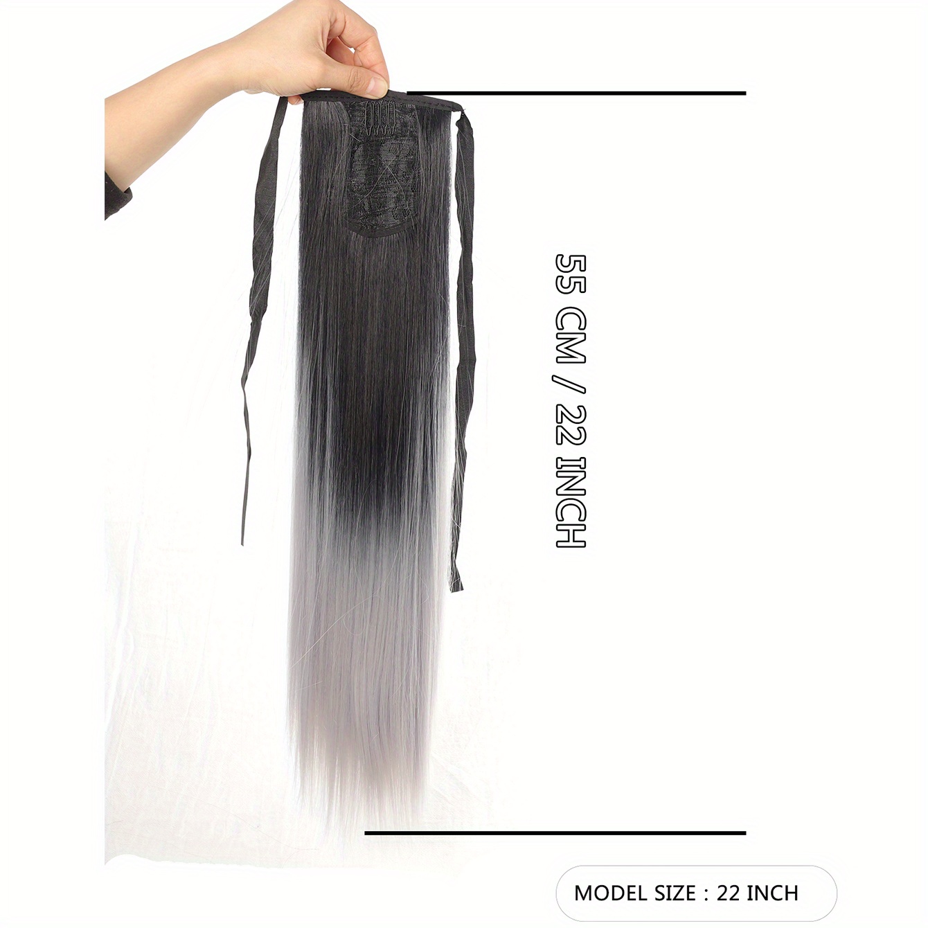 Ombre Ponytail Strings Long Synthetic Hair Extensions Women Temu