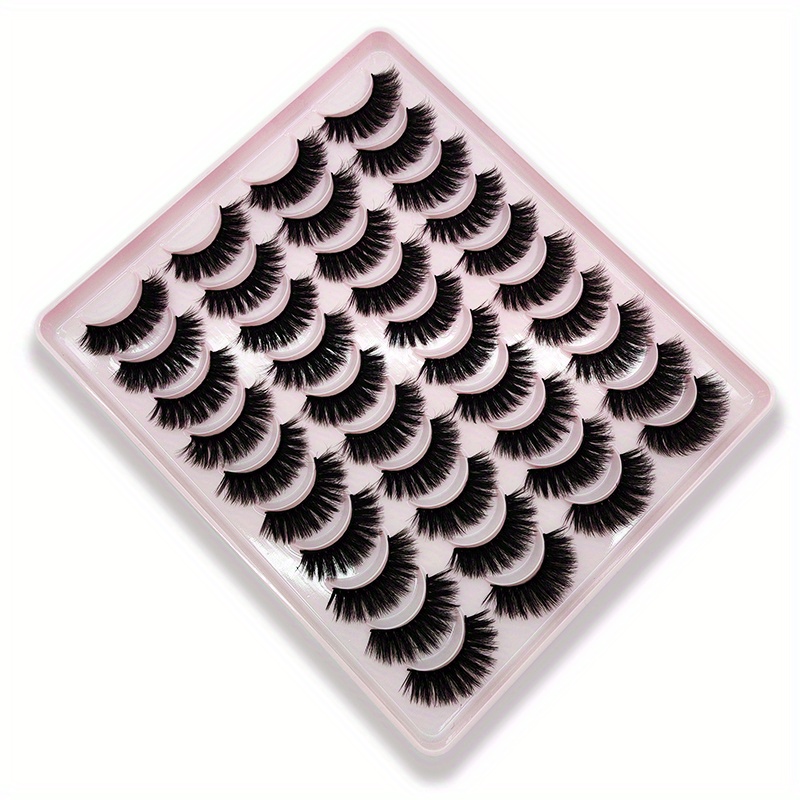 10/20 Pairs (multi-pack) Handmade Mink False Eyelashes - & Dramatic Fluffy Lashes Suitable For Beauty, False Eyelash Extensions, Beginner-friendly, Cat Eye/look, Hypoallergenic & For Eyes
