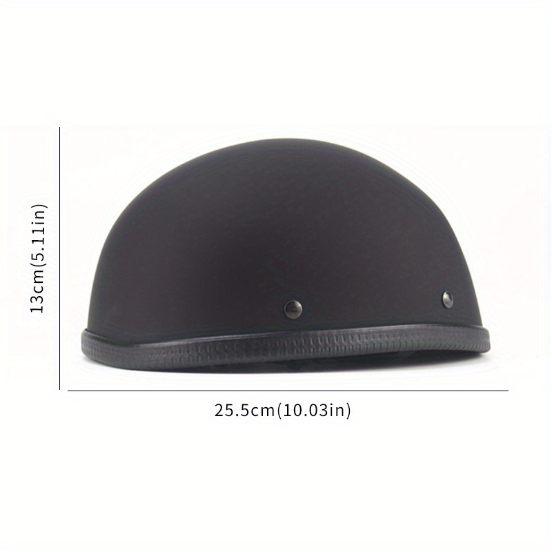 Casco Scooter Moda Retro Mezzo Casco Casco Bici Leggero Skateboard Pattini  A Rotelle Casco Nero Opaco - Auto - Temu Italy