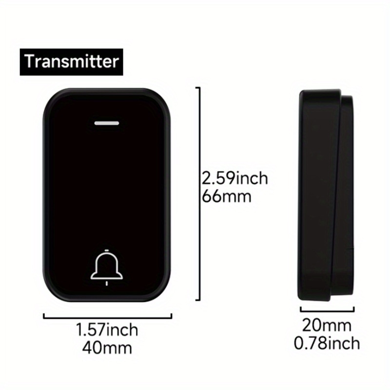 Timbre Inalámbrico Impermeable Autoalimentado 2 Receptor/uss