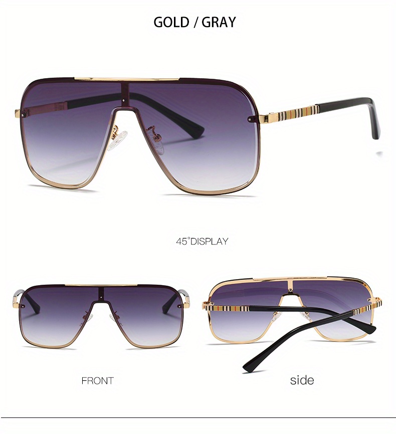 Men's Fashion Mixed Color Conjoined Sunglasses - Temu