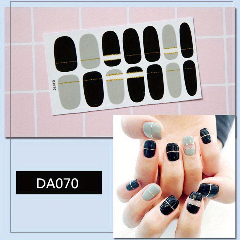 Full Nail Stickers Full Wrap Nail Art Stickers Self Adhesive - Temu ...