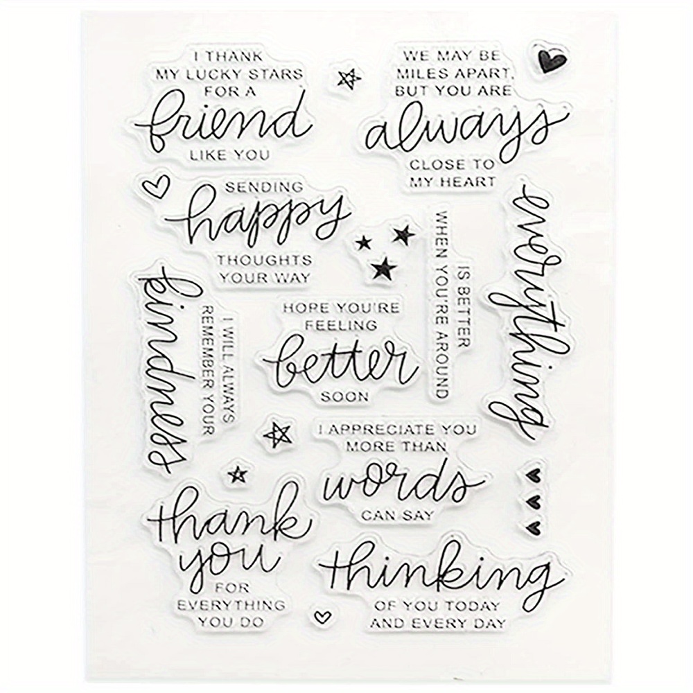 One Piece Classic Merry Christmas English Word Graphic Clear Stamp Quote  For Holiday Cards Scrapbooking - Temu