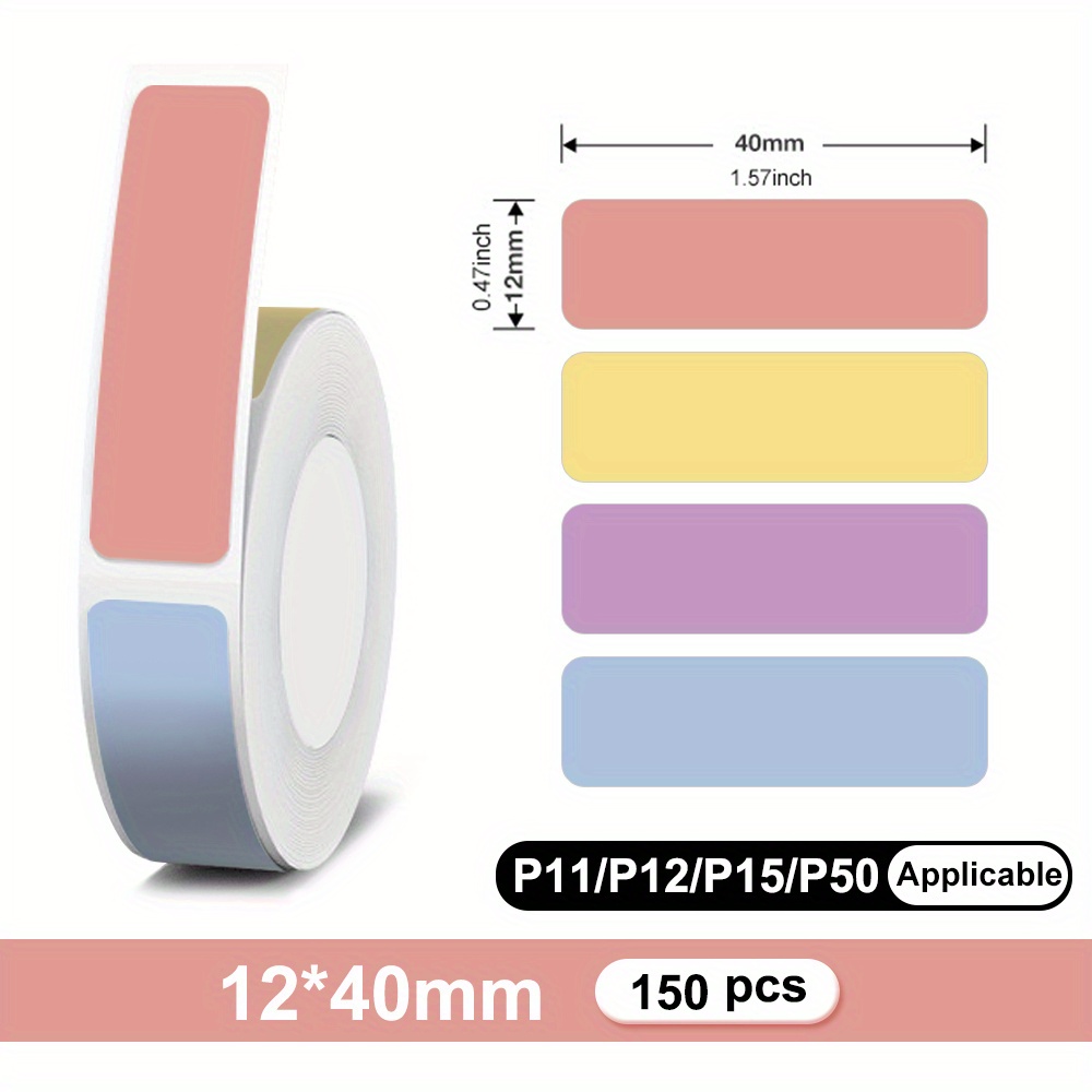 Stickers P11/p12/p15/p50 Label Printing Paper Color Label - Temu