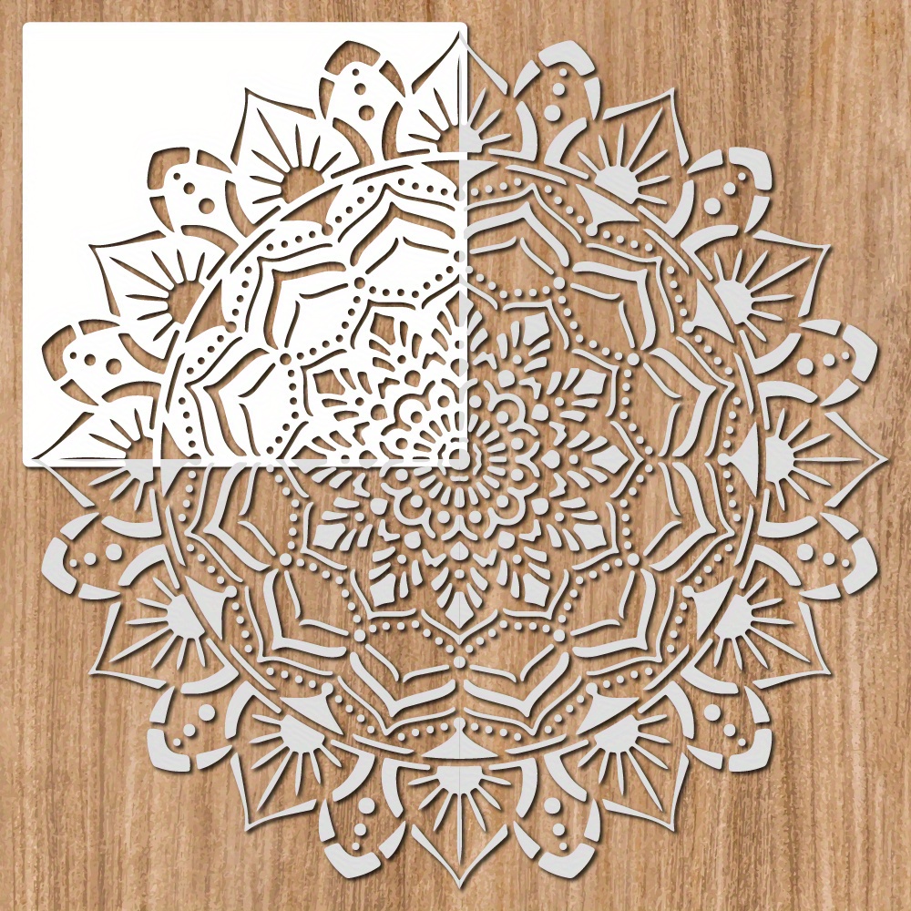 Large Mandala Stencils Quarter Mandala Painting - Temu