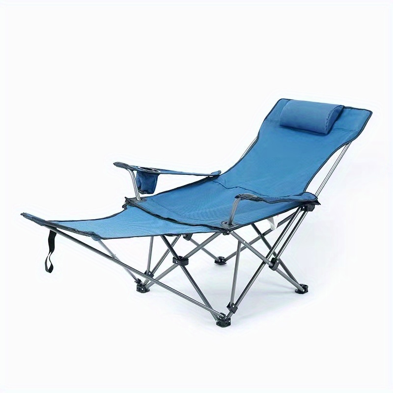 1 Silla Plegable Portátil, Silla Reclinable Acampar Portavasos Almohada  Parque Playa Aire Libre, Ahorra Dinero En Temu